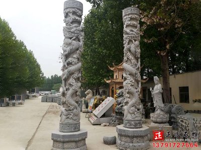 龙柱装饰艺术传统雕刻技艺